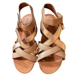 NEW Cobble Hill Helin Women's Sandals Taupe-Metallic-Multi Size 5M